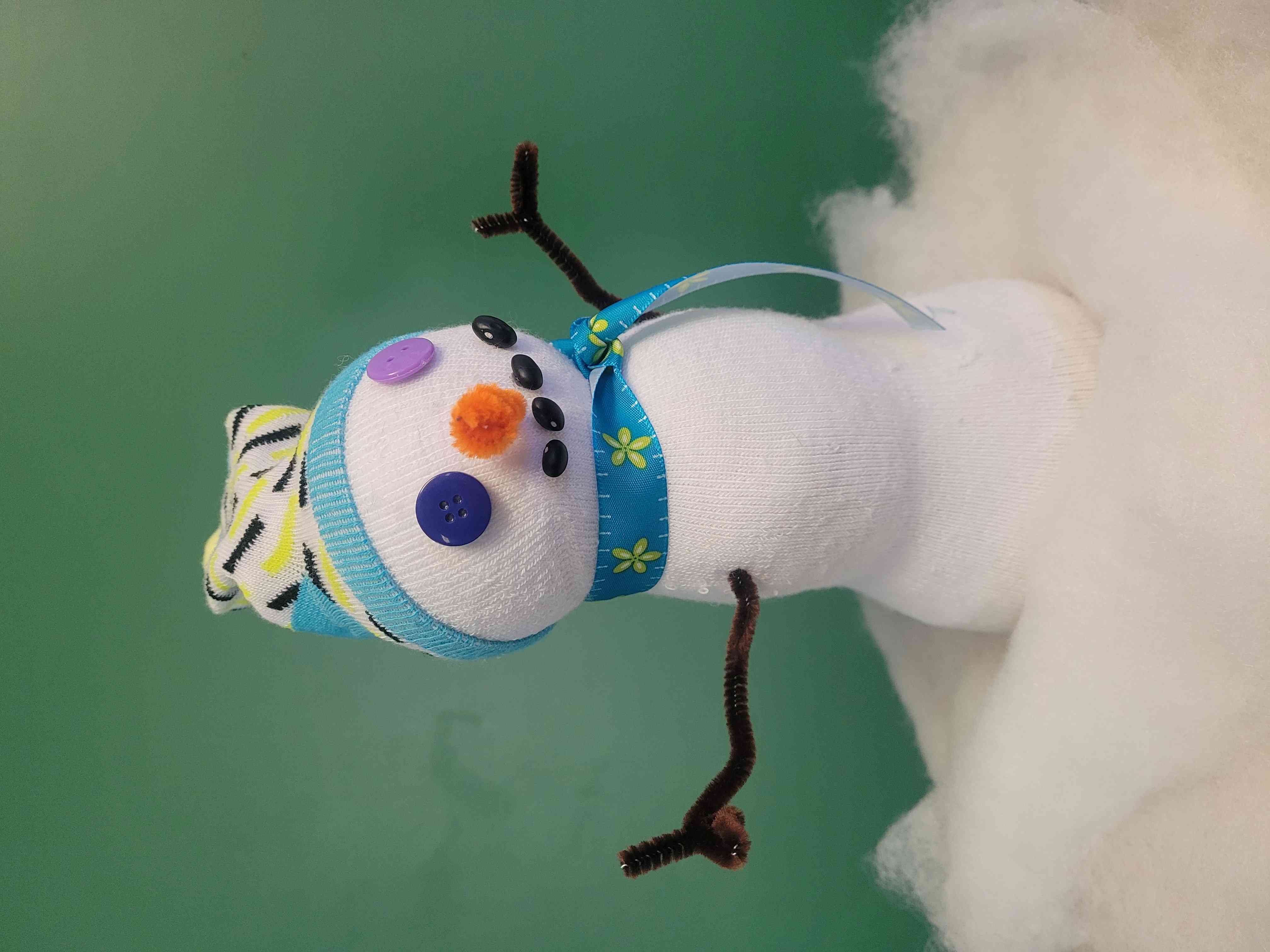 Carmine The Snowman Sock Puppet